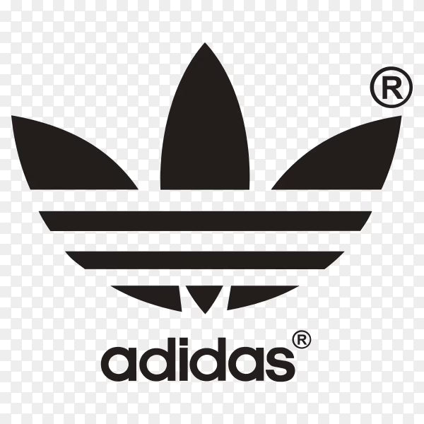 Black adidas trefoil logo with bold lowercase adidas brand name beneath it in adidas collection design