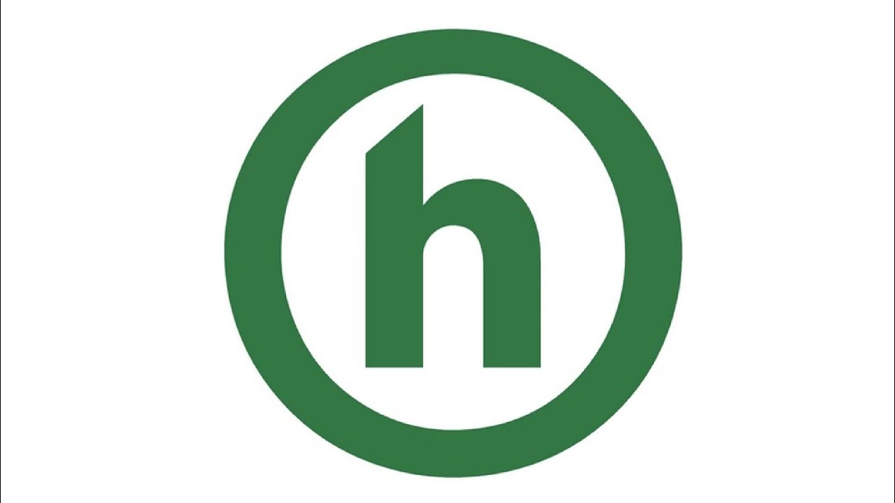 Green circular logo featuring a stylized lowercase h centered within the circle from hidden ny collection