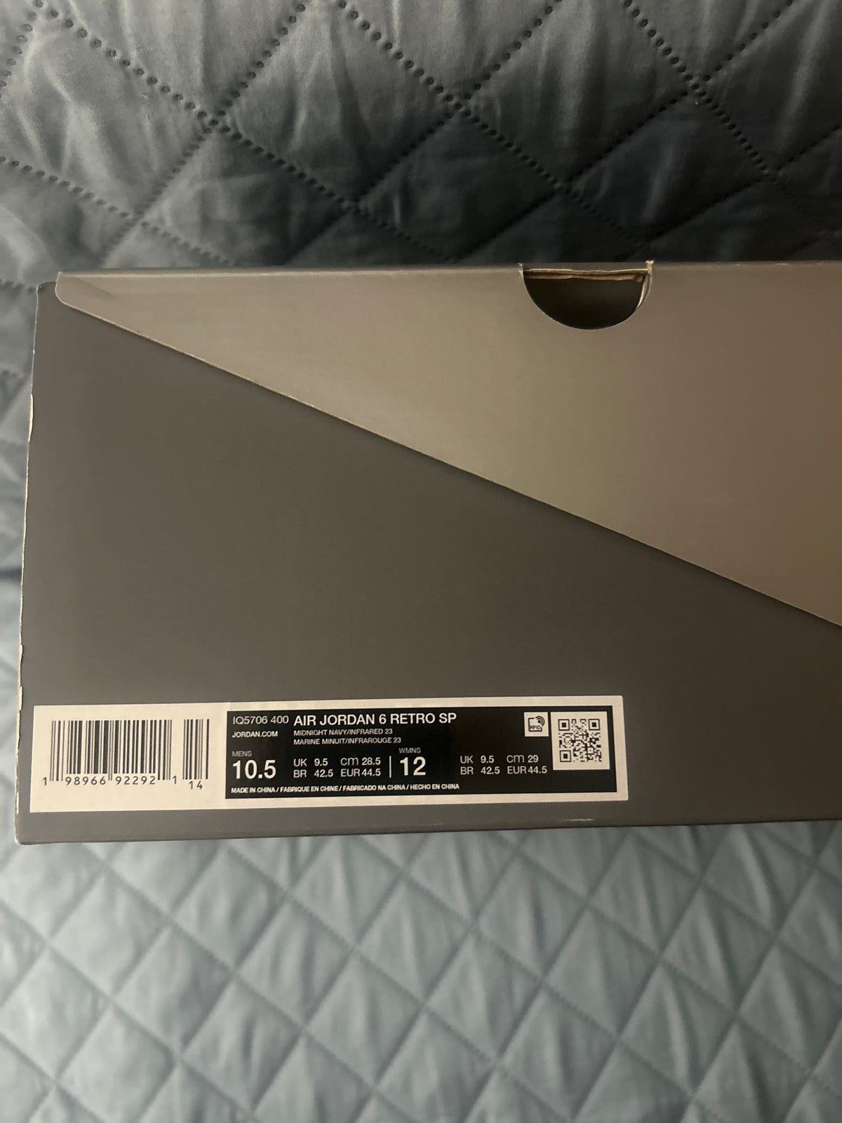 Jordan 6 Retro Awake NY Midnight Navy Size 10.5