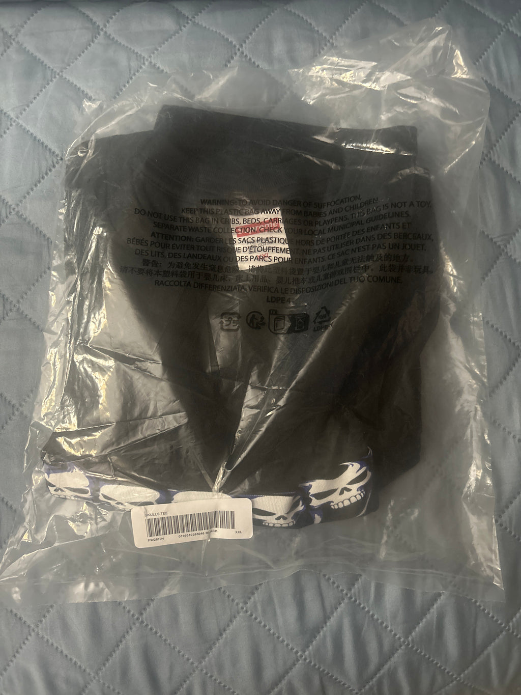 Supreme Skulls Spellout Tee Black XXL