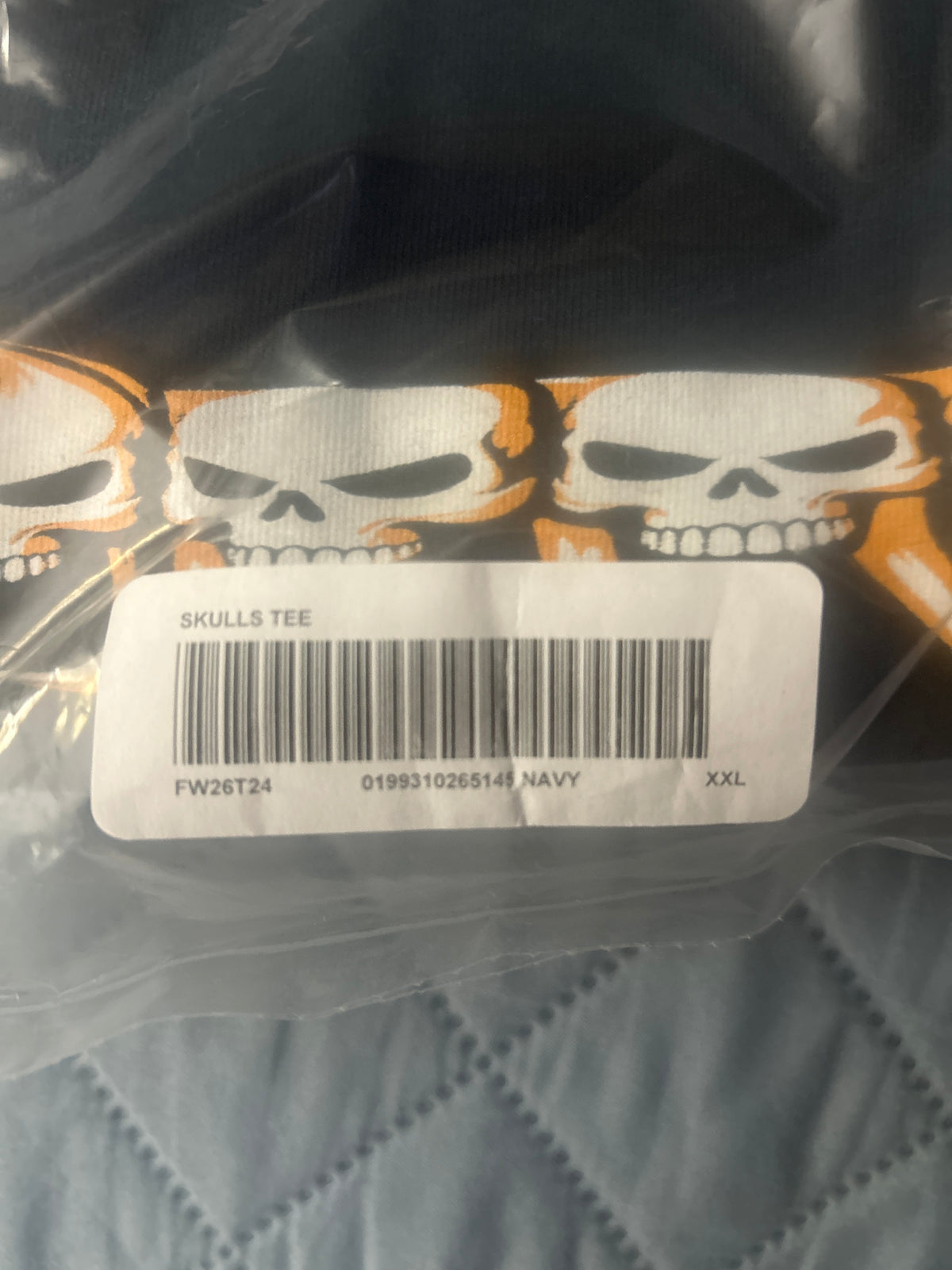 Supreme Skulls Spellout Tee Navy XXL