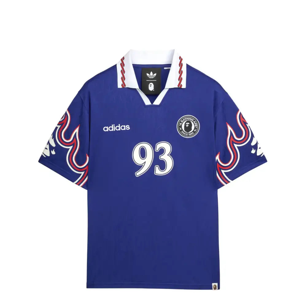Adidas x BAPE Flame Jersey Short Sleeve Polo Blue - Jerseys