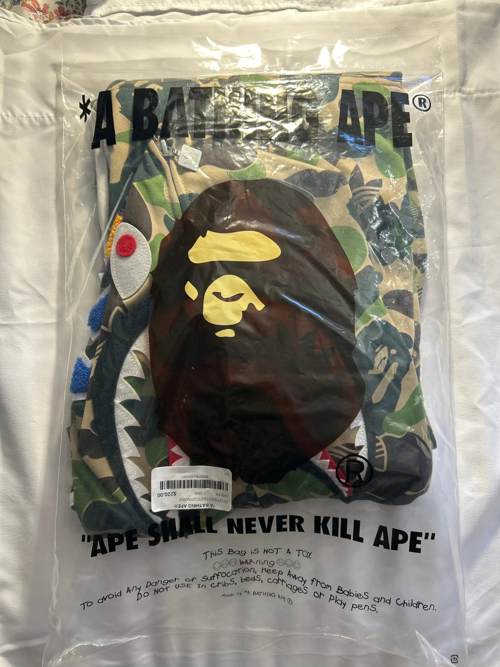 Adidas x BAPE Track Shark Hoodie Camo Medium