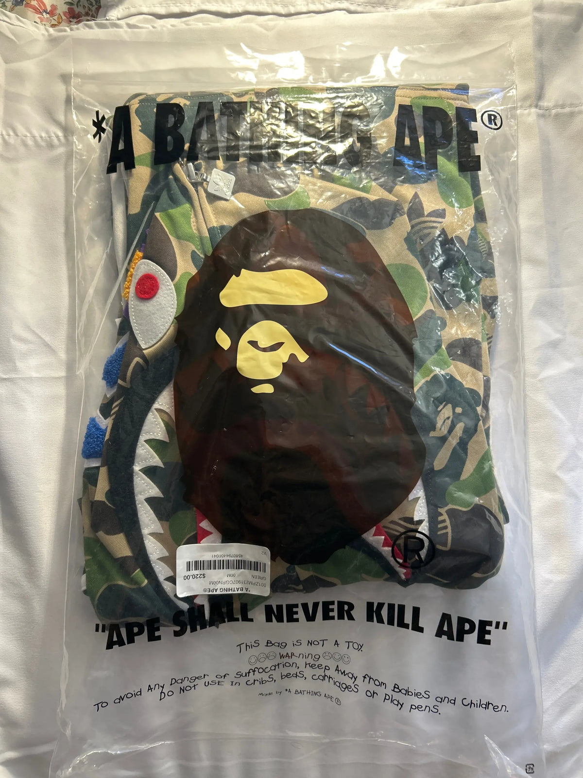 Adidas x BAPE Track Shark Hoodie Camo Medium