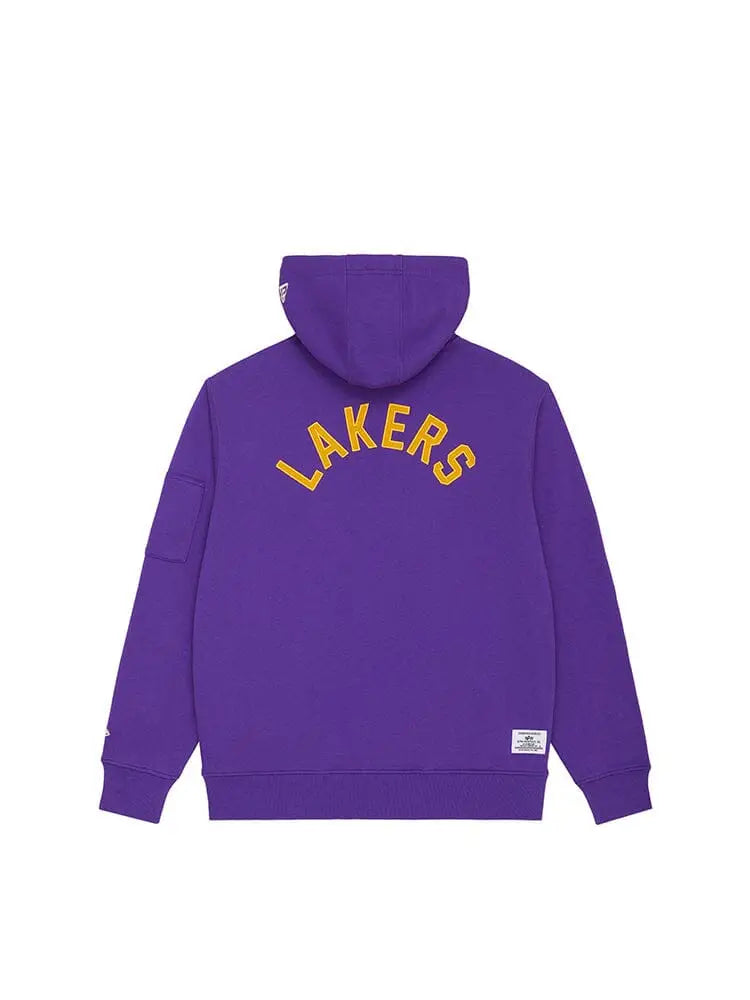 Alpha Industries x New Era LA Lakers Purple Hoodie - M