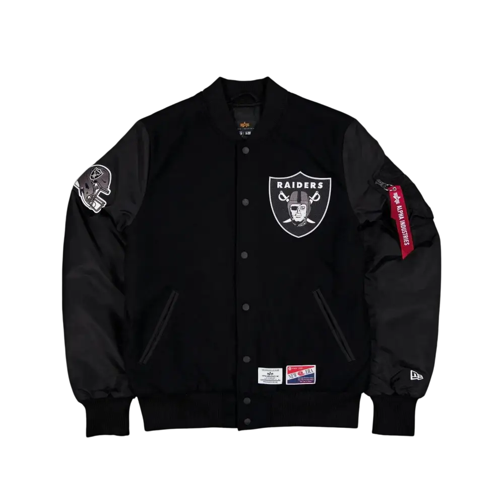 Alpha Industries x New Era Raiders Bomber Jacket Black - L