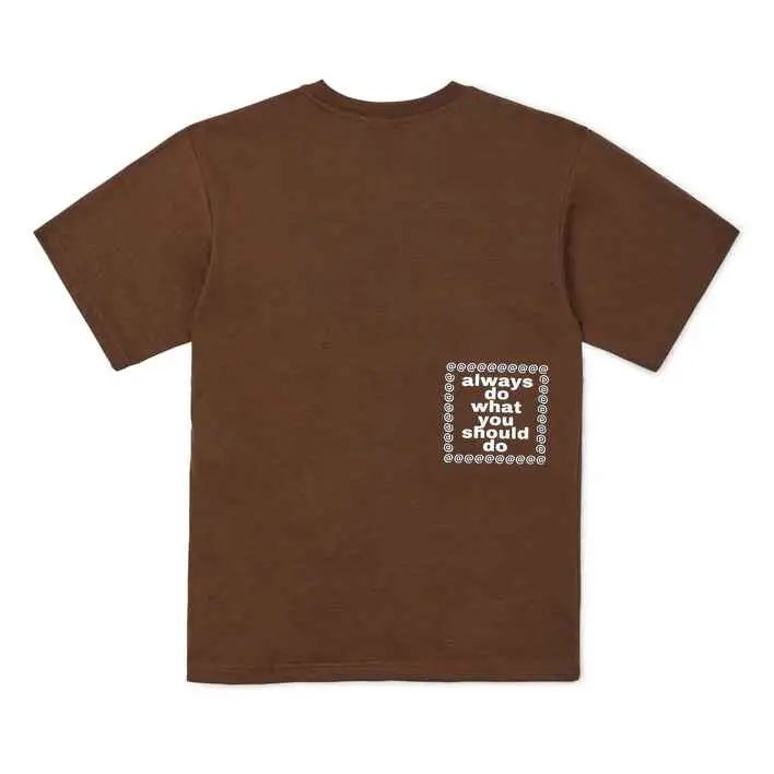 Always Do What You Should Do Sun T-Shirt Brown - M