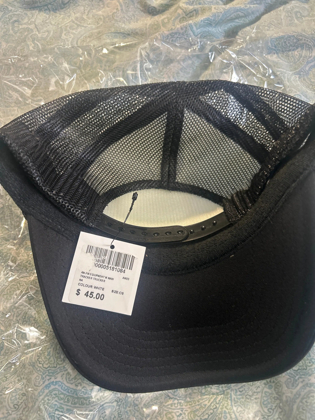AMFM Snapback Trucker Hat Black White Green