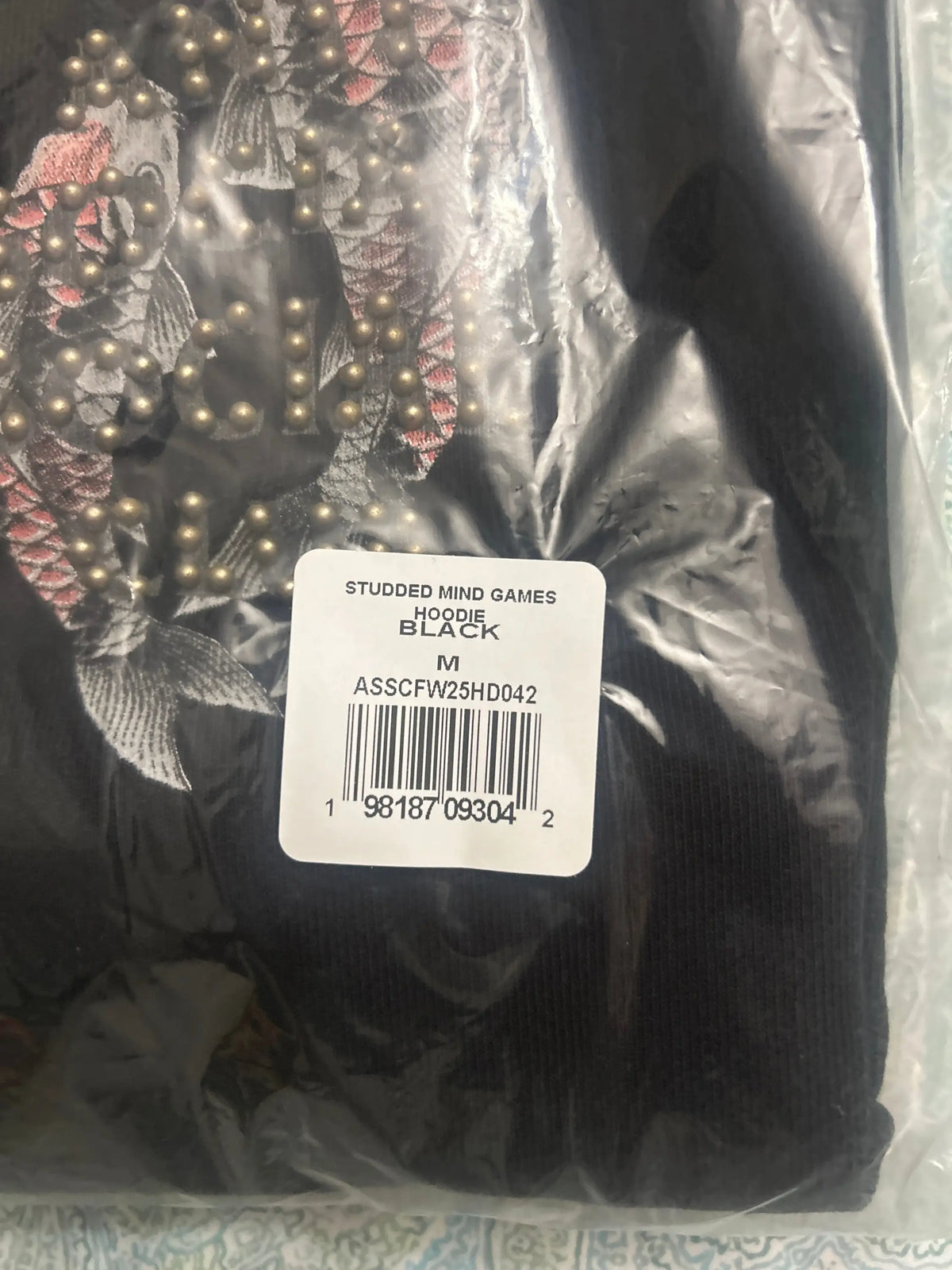 Anti Social Social Club Studded Mind Games Hoodie Black Medium