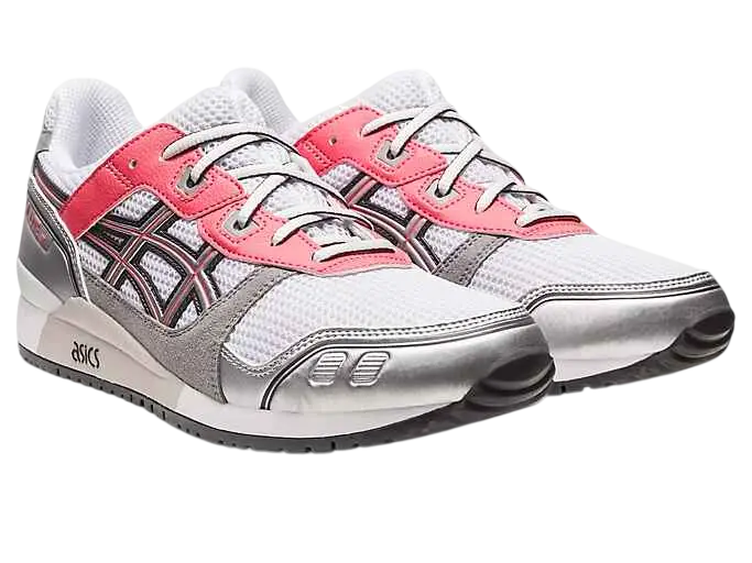 Asics Gel-Lyte III OG white sienna running shoes with white pink silver mesh upper and rubber sole