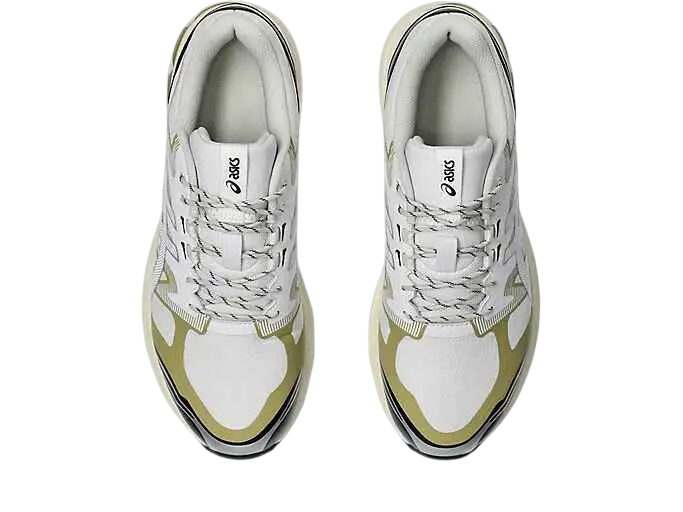 Asics gel-terrain white and lake grey running shoes with sleek modern design for trail and road use