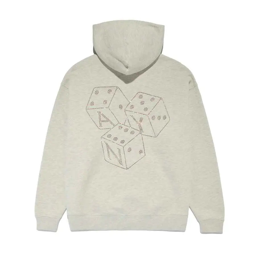 Awake NY Dice Rhinestone Hoodie Gray - L