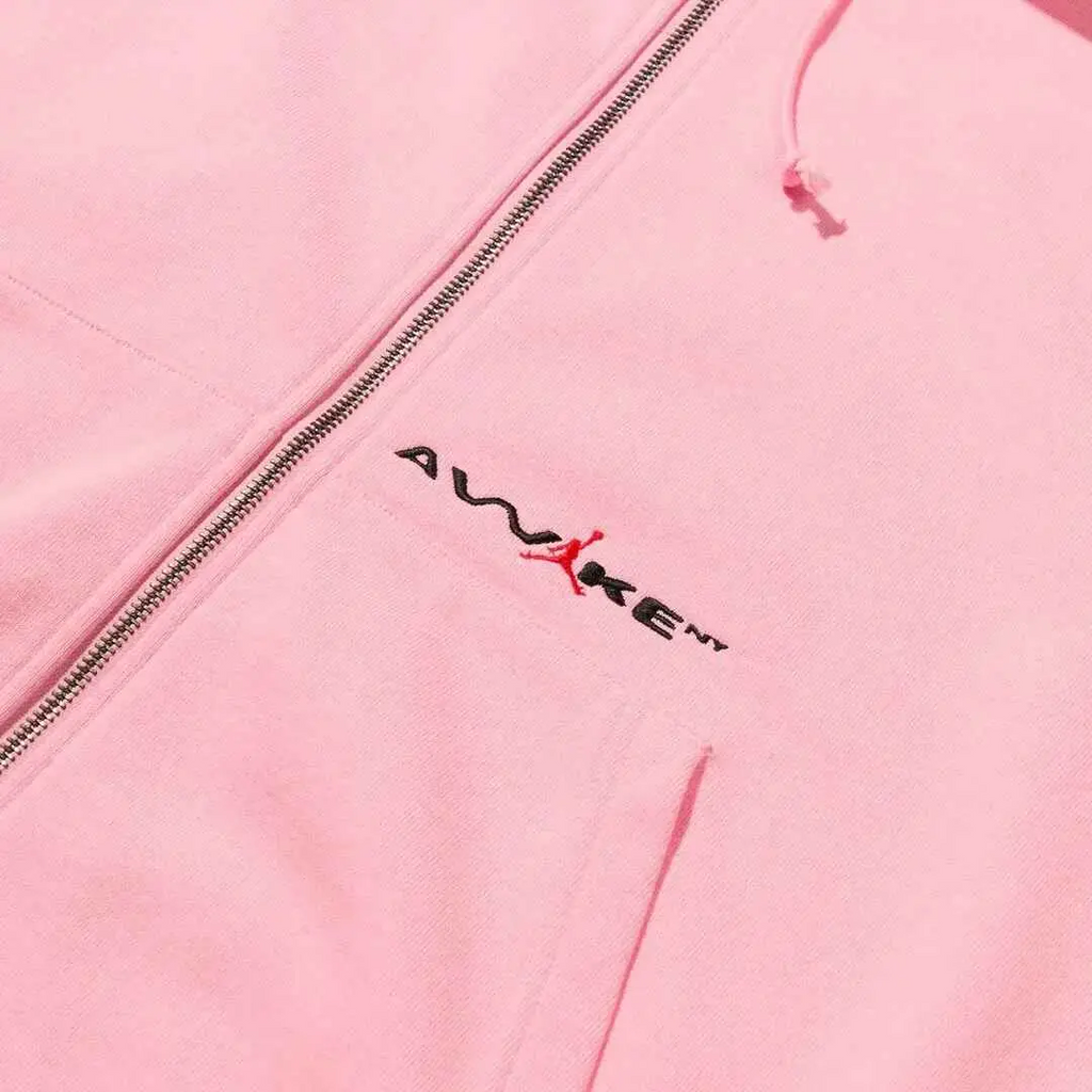 Awake NY Jordan Zip Up Hoodie Pink - L