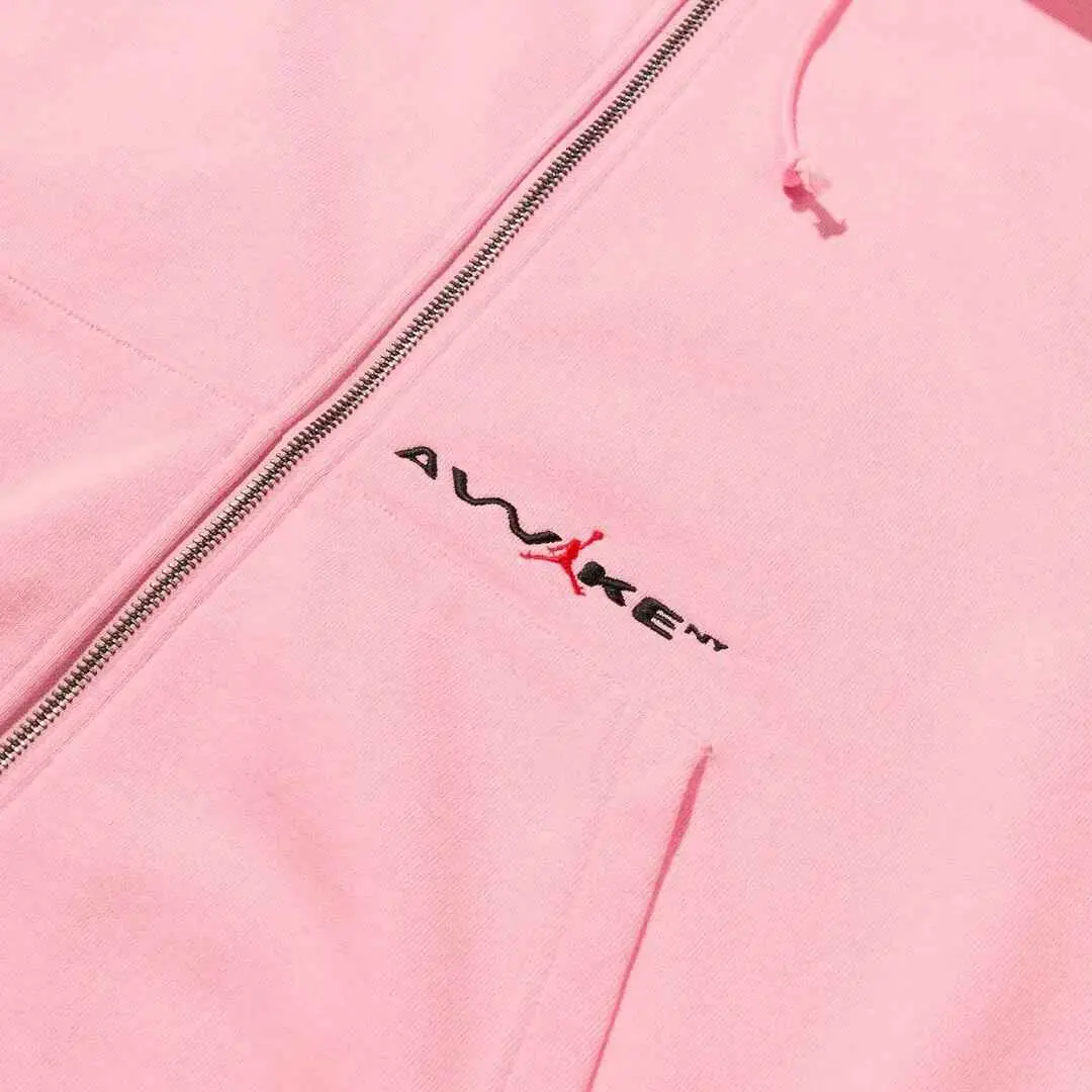 Awake NY Jordan Zip Up Hoodie Pink - L