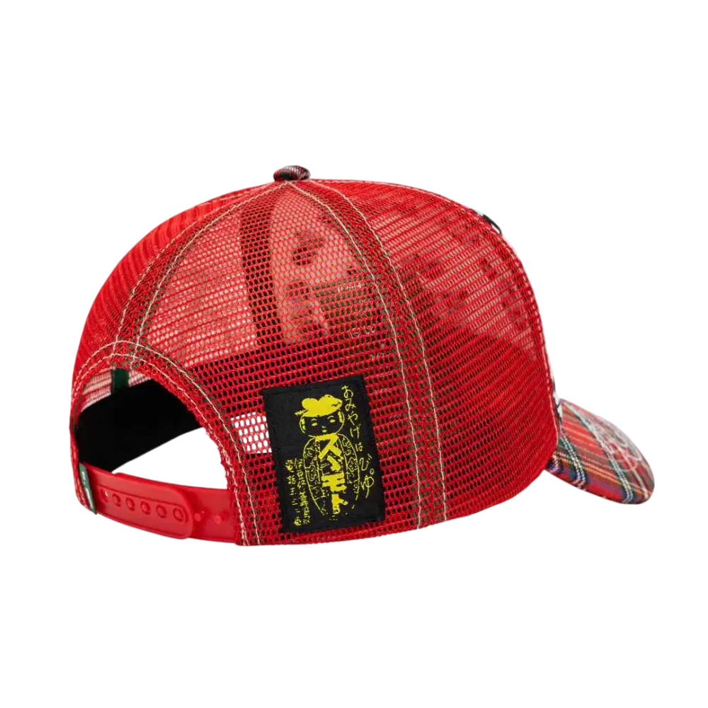 b.Eautiful b.i Foam Trucker Hat Red Plaid/Ants