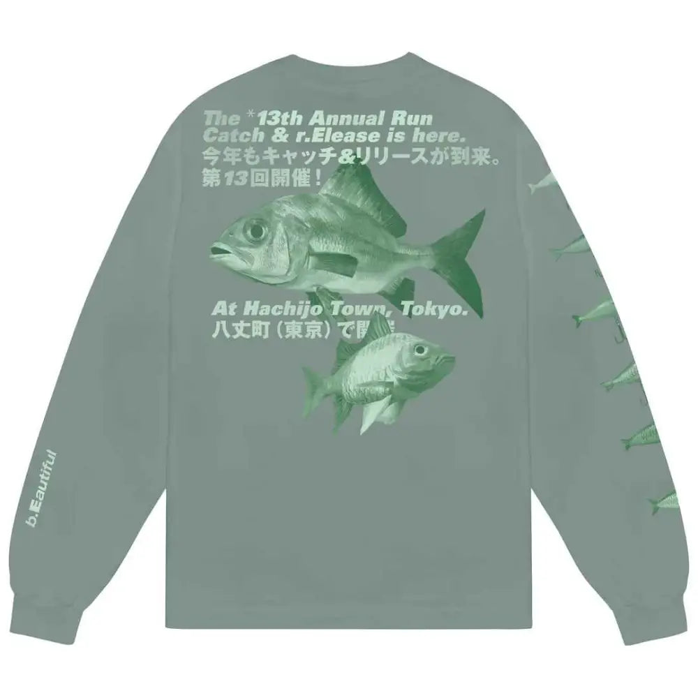 b.Eautiful Catch and Release Long Sleeve Green - M