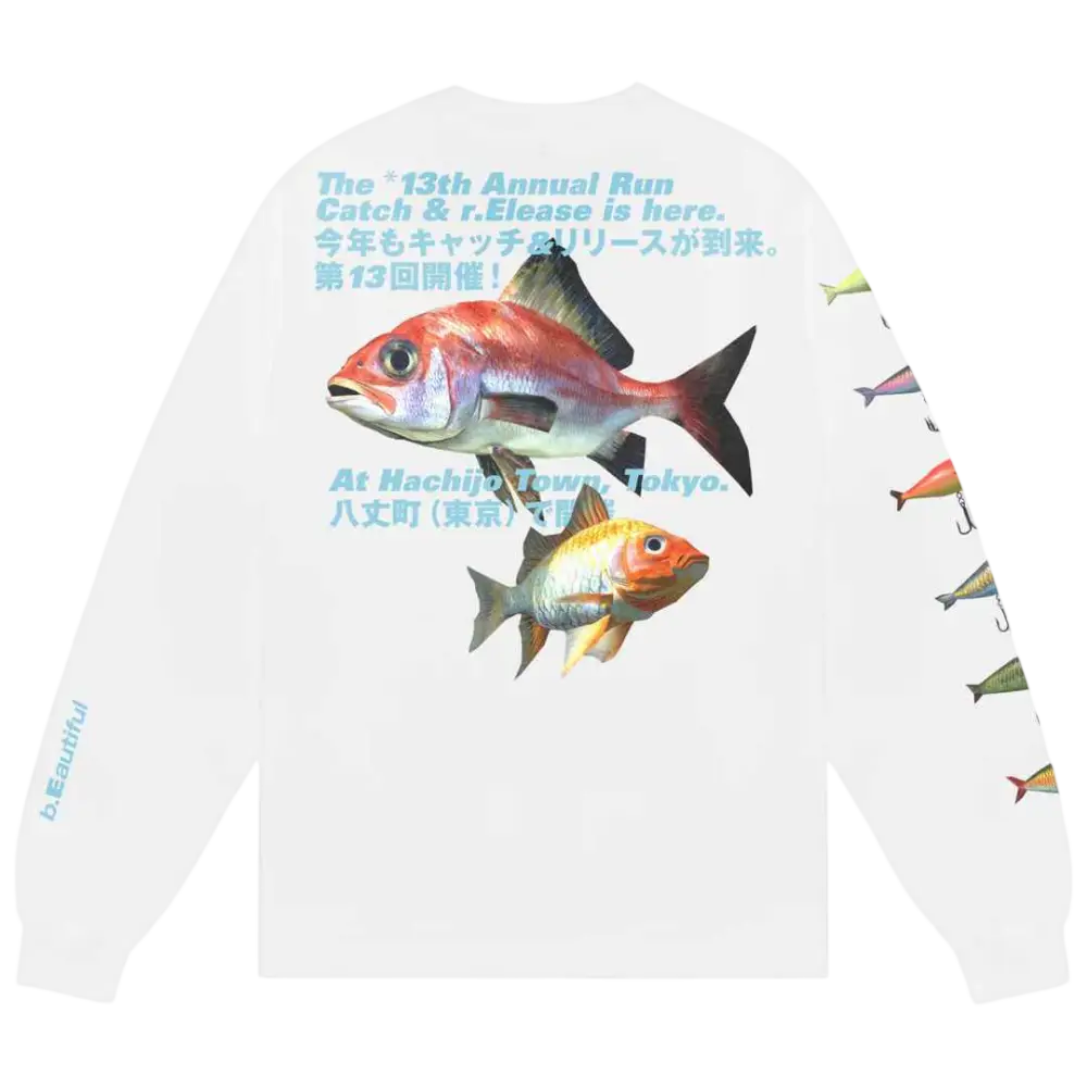 b.Eautiful Catch and Release Long Sleeve Tee White - M