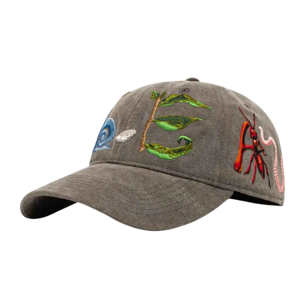 b.Eautiful Critters 6 Panel Hat Washed Brown