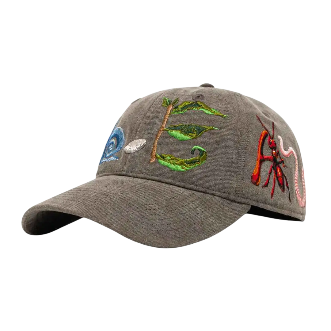 b.Eautiful Critters 6 Panel Hat Washed Brown