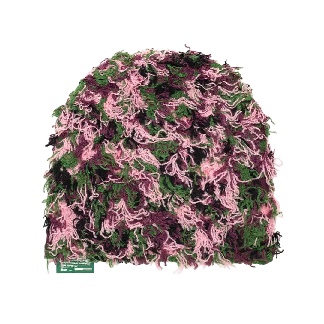 b.Eautiful Reversible Camo Beanie Purple/Green