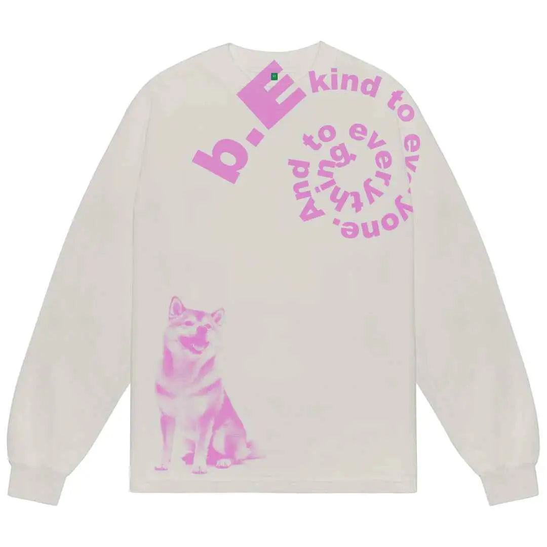 b.Eautiful Shiba Long Sleeve Cement - M