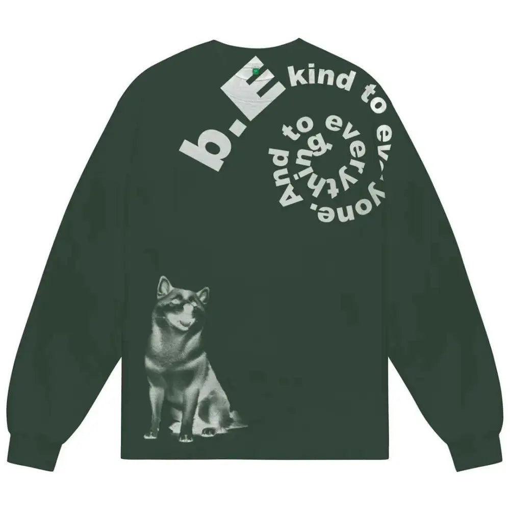 b.Eautiful Shiba Long Sleeve Green - M