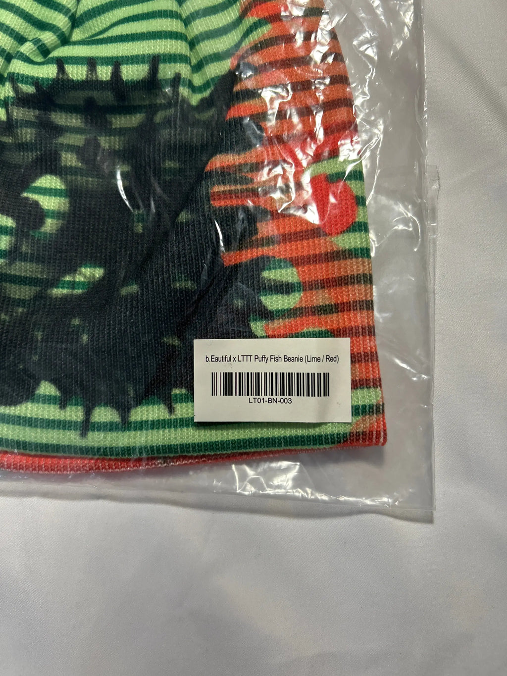 b.Eautiful x Little Tokyo Table Tennis Puffy Fish Beanie Red/Lime