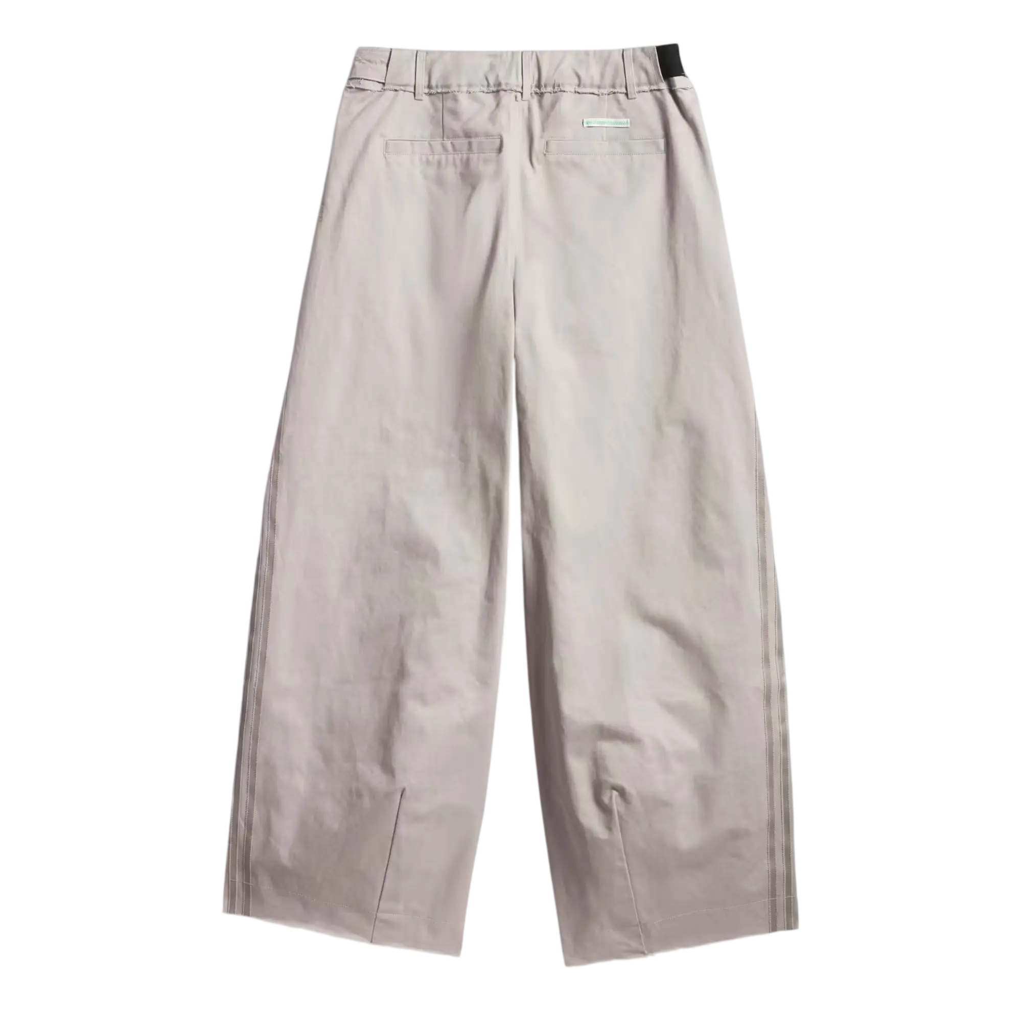 Beige wide-leg bad bunny x mercedes amg race pants in clear granite with relaxed fit and subtle front pockets