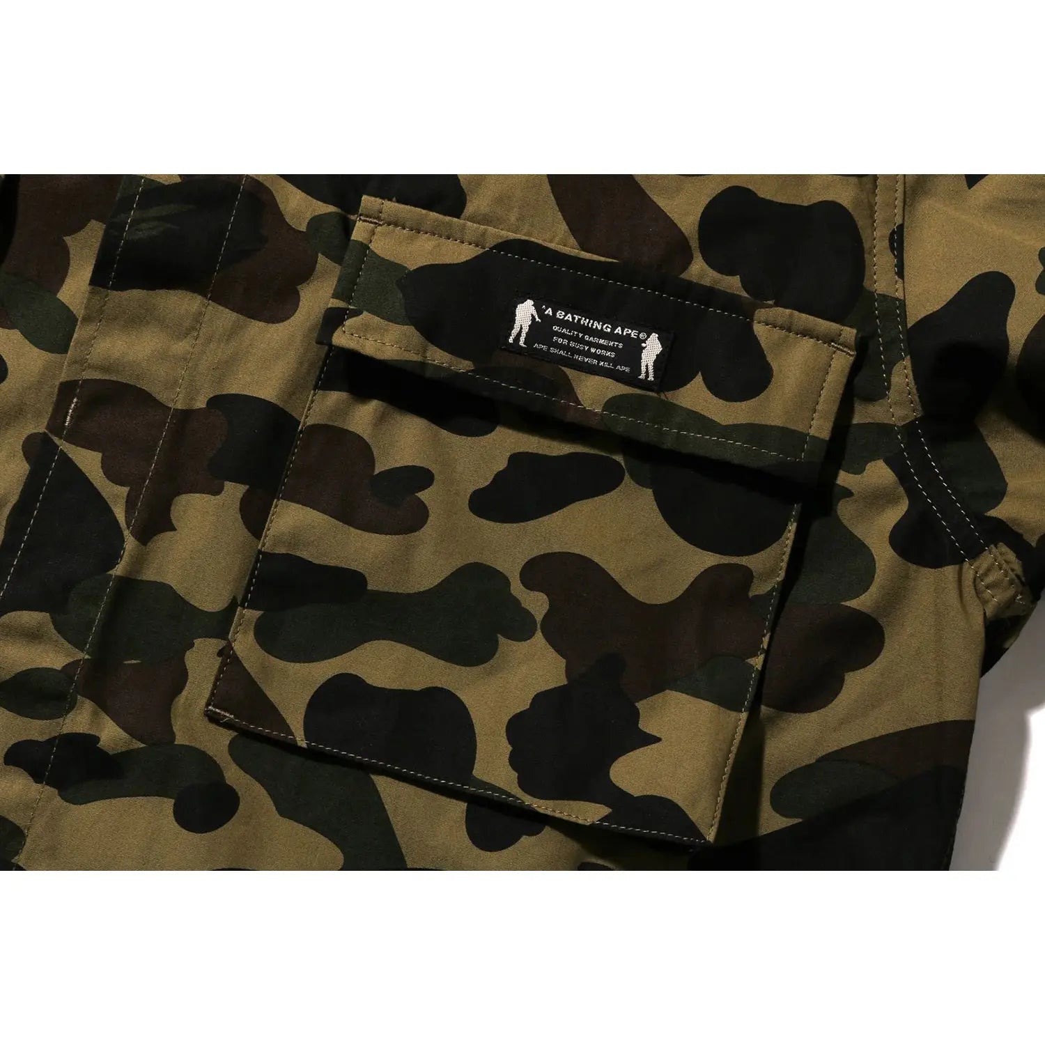 Bape 1st Camo Mask Hoodie Shirt Green - M