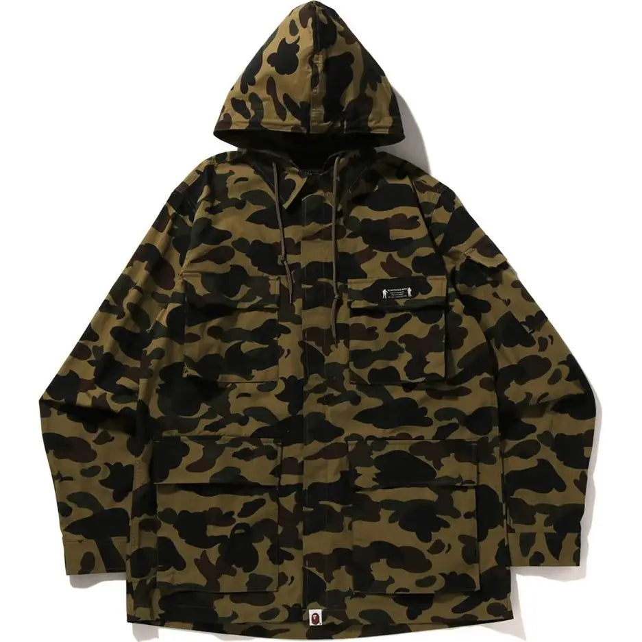 Bape 1st Camo Mask Hoodie Shirt Green - M