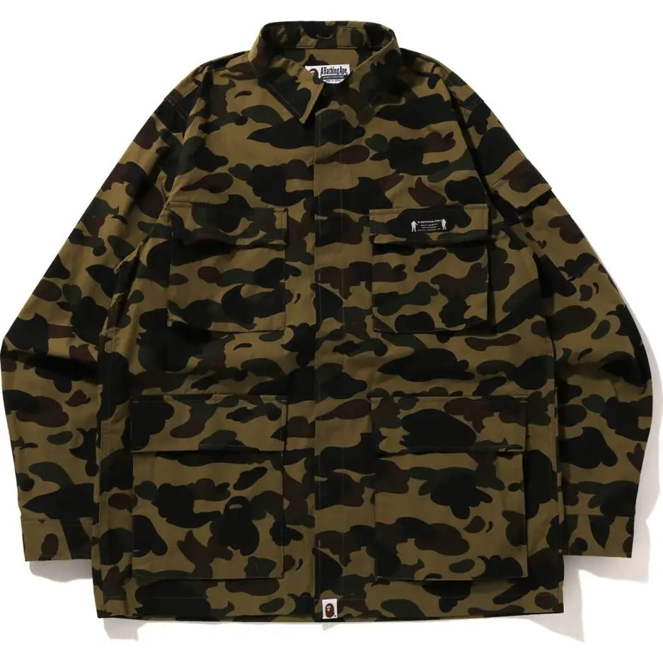 Bape 1st Camo Mask Hoodie Shirt Green - M