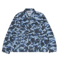 Bape All Over Print Indigo Camo Denim Jacket - M