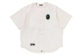 Bape Line Camo Short Sleeve Baseball Jersey Ivory - M