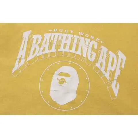 Bape Washed Relaxed Fit Hoodie Yellow - M