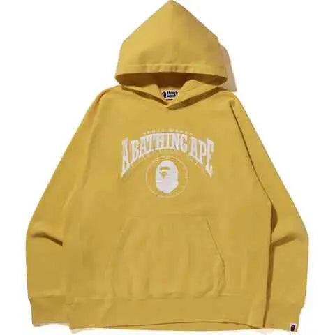 Bape Washed Relaxed Fit Hoodie Yellow - M
