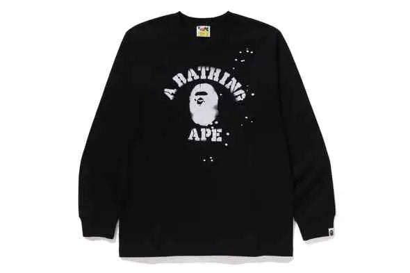 Bape x JV College Long Sleeve T-Shirt Black
