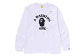 Bape x JV College Long Sleeve T-Shirt White