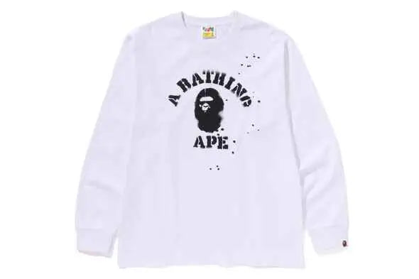 Bape x JV College Long Sleeve T-Shirt White