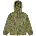 Beams Plus nylon camo smock hooded jacket with lime green and brown camouflage pattern elastic cuffs and front pocket