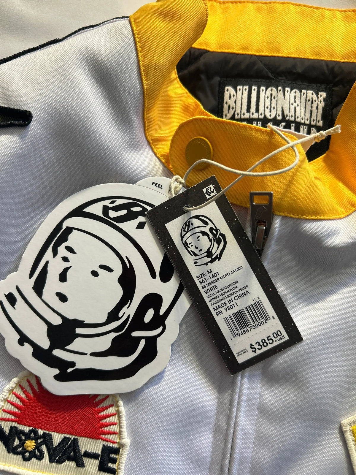 Billionaire Boys Club Mercer Moto Jacket White Medium