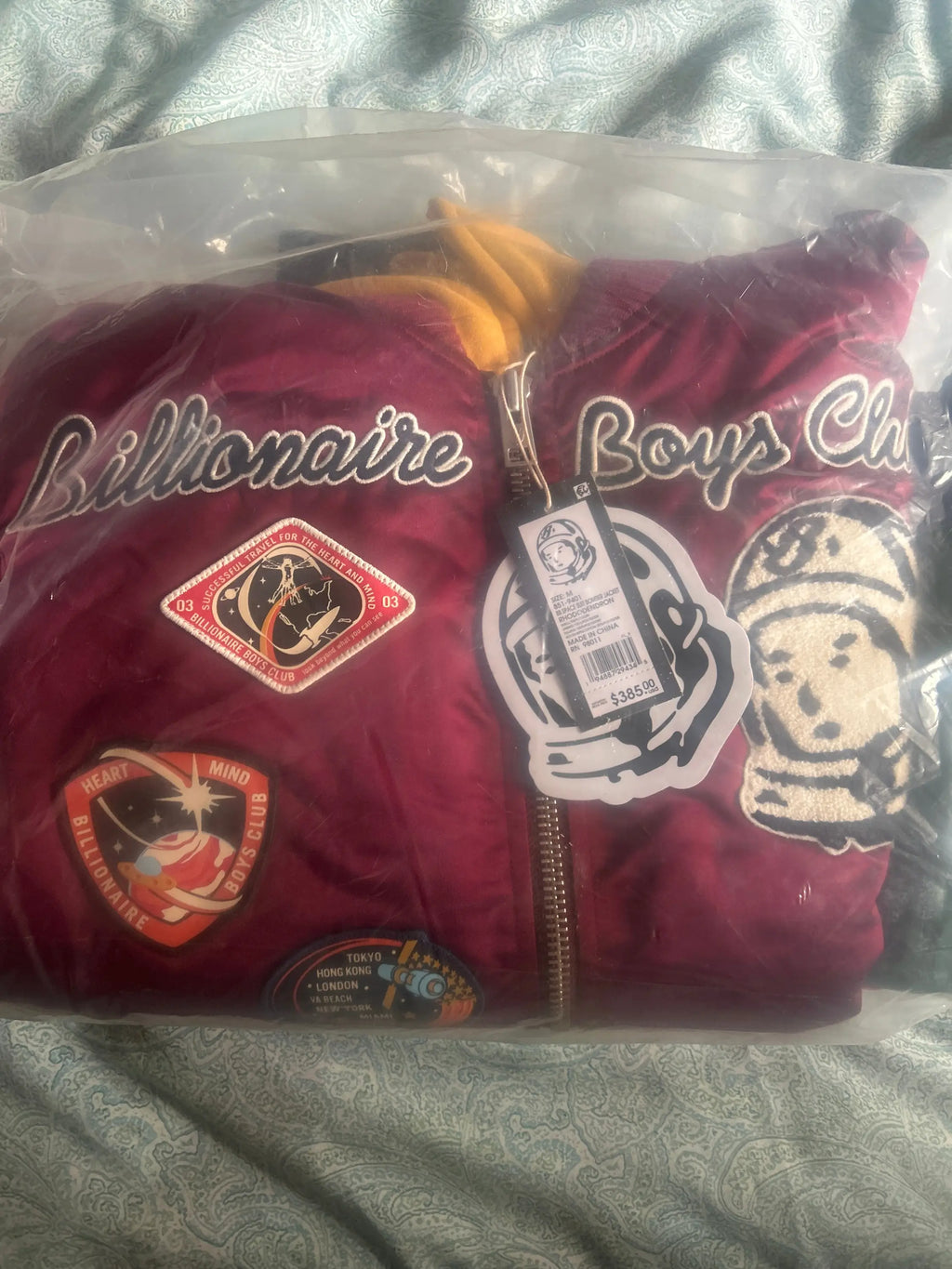 Billionaire Boys Club Space Suite Bomber Jacket Rhododendron Medium