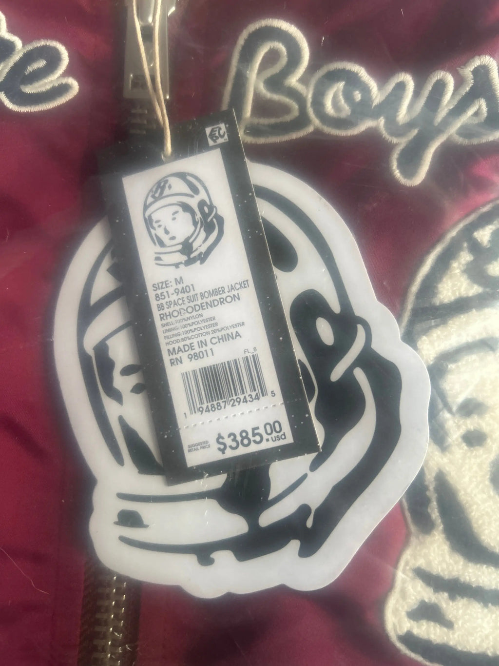 Billionaire Boys Club Space Suite Bomber Jacket Rhododendron Medium