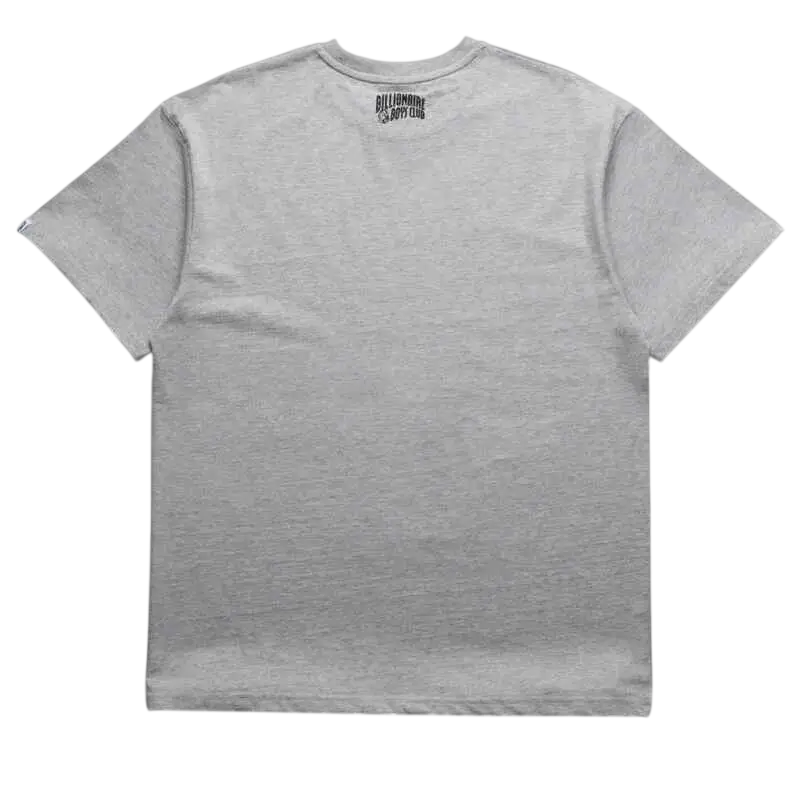 Heather gray billionaire boys club subatomic t-shirt with short sleeves and a small logo at the neckline