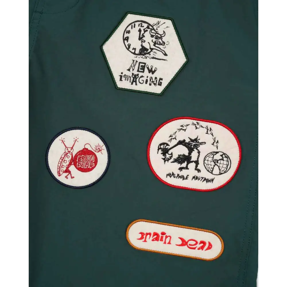 Brain Dead Climber Shorts Forrest Green - M