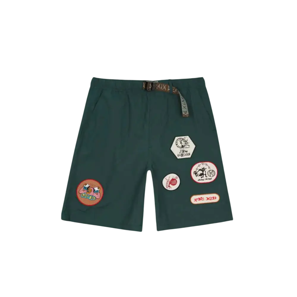 Brain Dead Climber Shorts Forrest Green - M