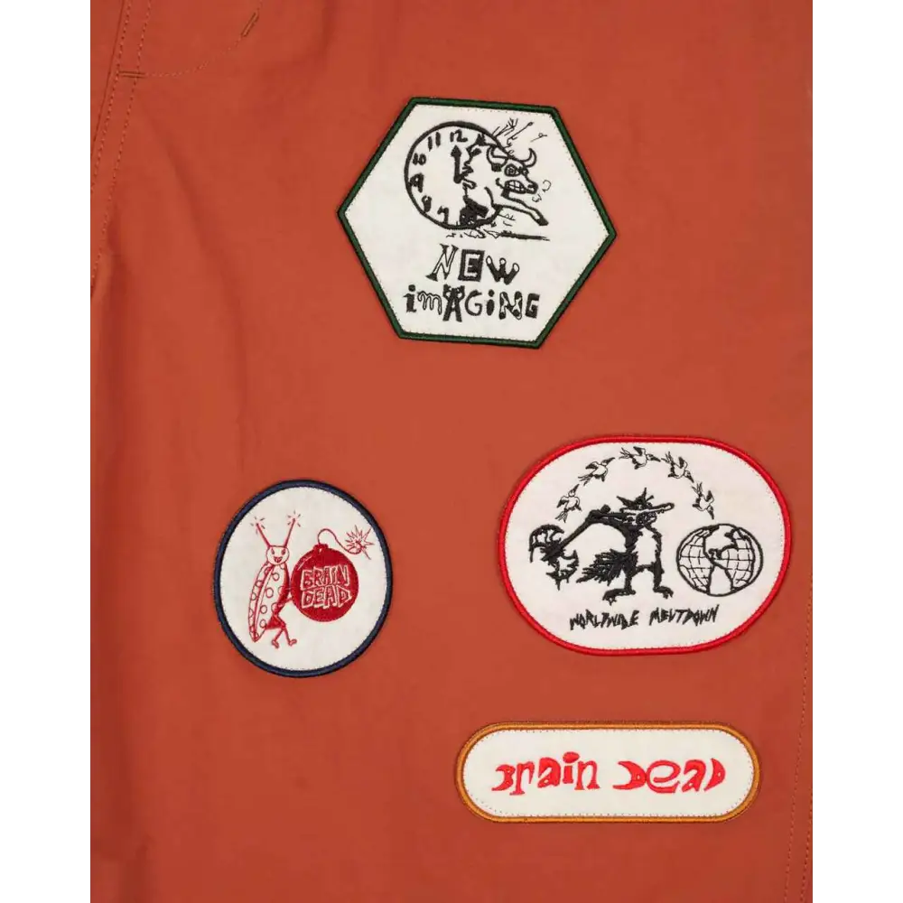 Brain Dead Climber Shorts Rust