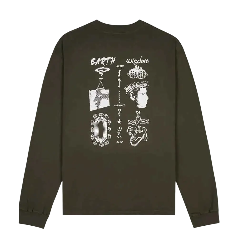 Brain Dead Earth Wisdom Long Sleeve Tee Black - L