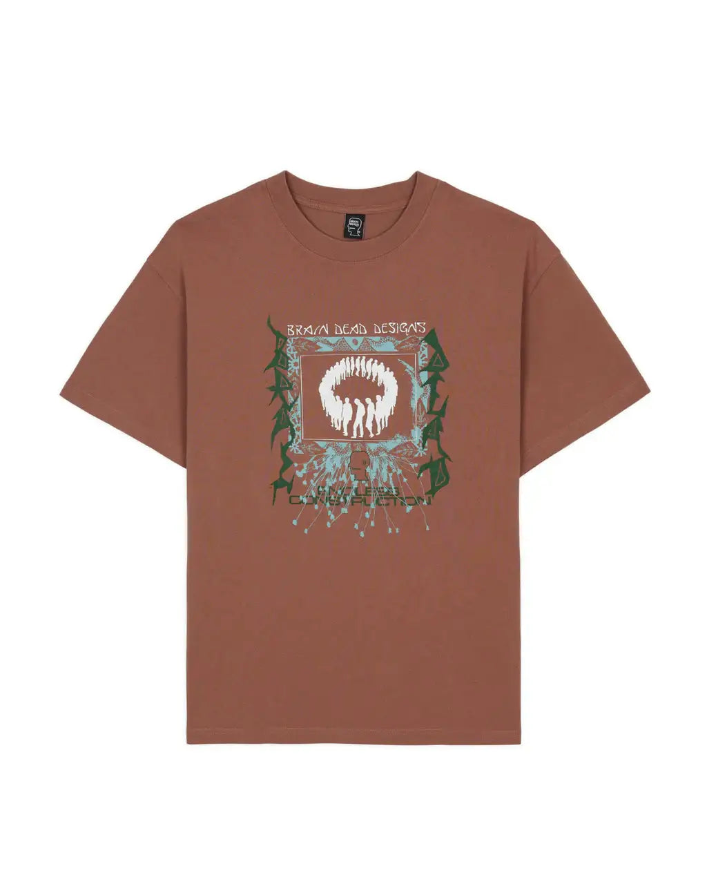 Brain Dead Endless Contruction Tee Nutmeg - T-Shirts