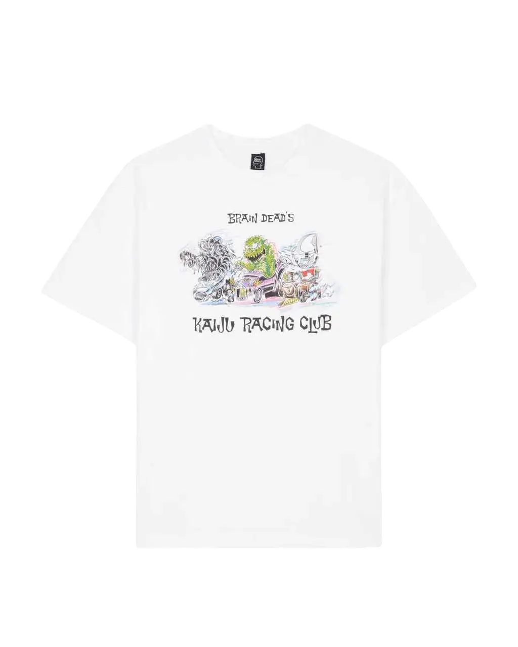 Brain Dead Godzilla Kaiju Racing Club Tee White