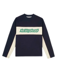 Brain Dead Heavy Weight Paneled Long Sleeve Navy - L